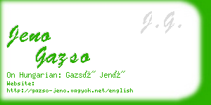 jeno gazso business card